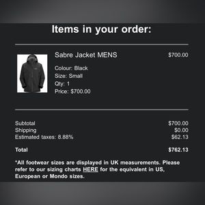 arcteryx Sabre Jacket MENS